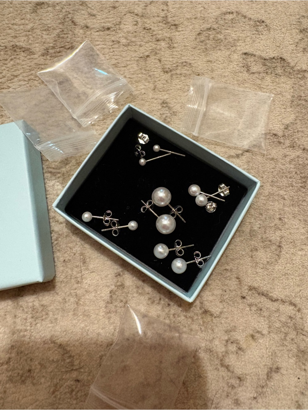 Pearl Stud Earring Set